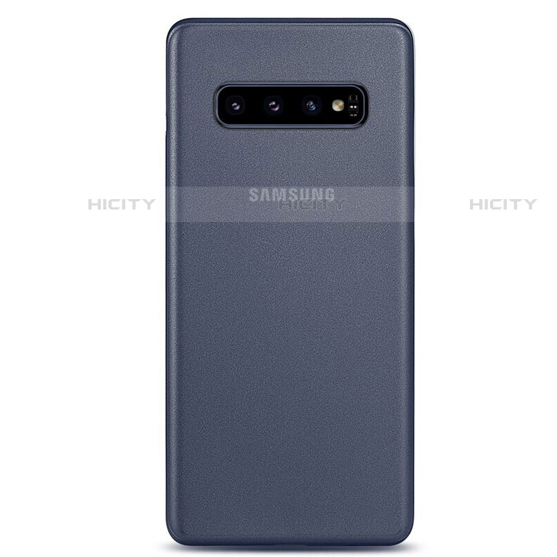 Hülle Ultra Dünn Schutzhülle Tasche Durchsichtig Transparent Matt P01 für Samsung Galaxy S10 5G Blau