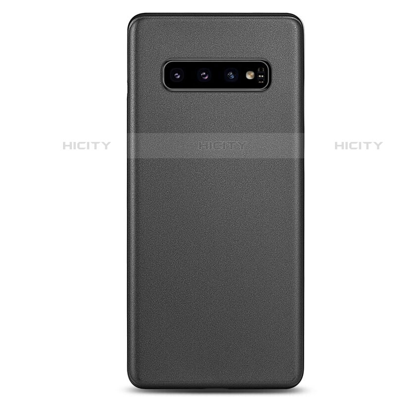 Hülle Ultra Dünn Schutzhülle Tasche Durchsichtig Transparent Matt P01 für Samsung Galaxy S10 5G Schwarz Plus