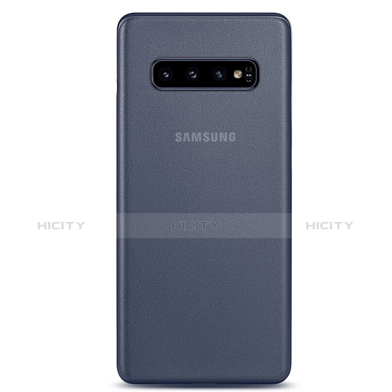 Hülle Ultra Dünn Schutzhülle Tasche Durchsichtig Transparent Matt P01 für Samsung Galaxy S10 Blau