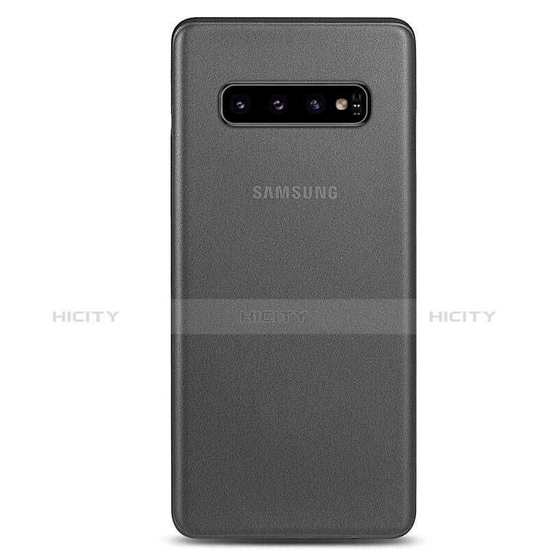 Hülle Ultra Dünn Schutzhülle Tasche Durchsichtig Transparent Matt P01 für Samsung Galaxy S10 Grau