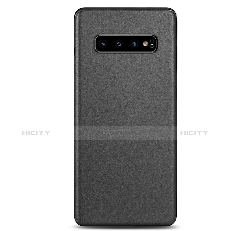 Hülle Ultra Dünn Schutzhülle Tasche Durchsichtig Transparent Matt P01 für Samsung Galaxy S10 Plus Schwarz