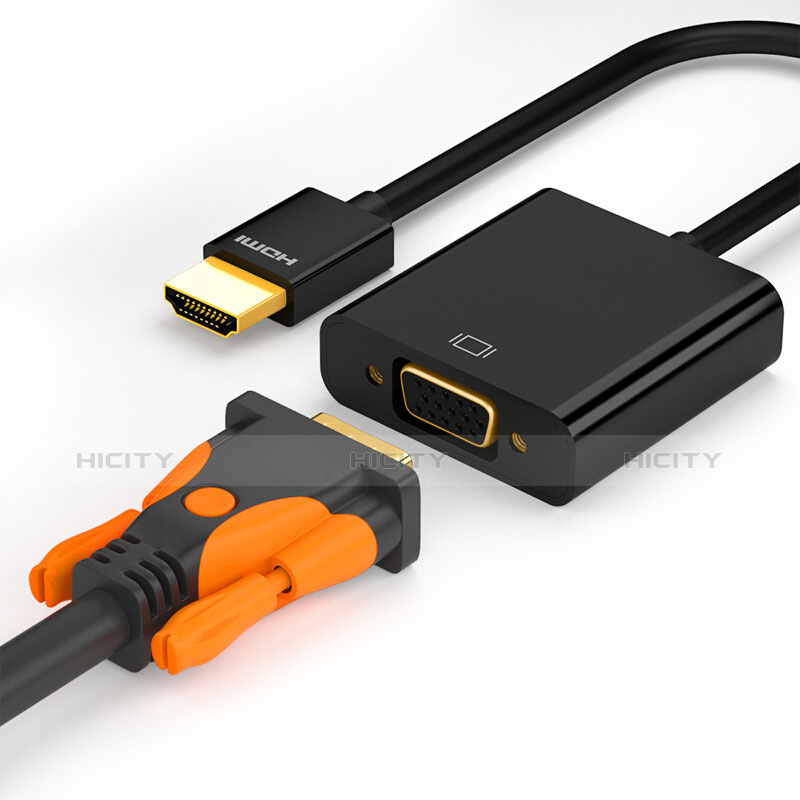 Kabel HDMI-Stecker auf VGA H02 Schwarz groß