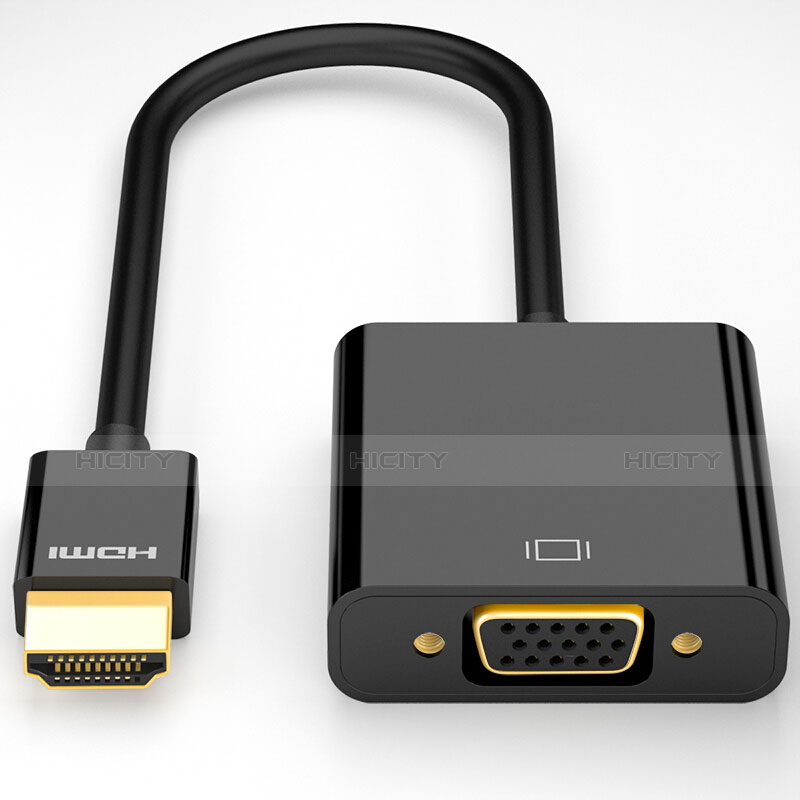 Kabel HDMI-Stecker auf VGA H02 Schwarz groß