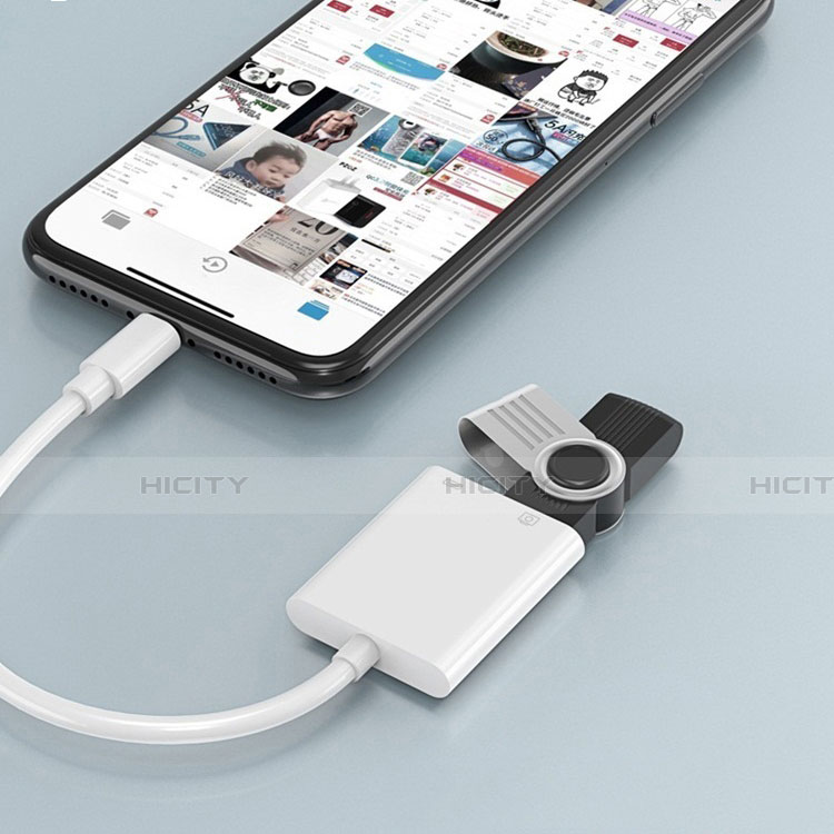 Kabel Lightning auf USB OTG H01 für Apple iPad 10.2 (2020) Weiß