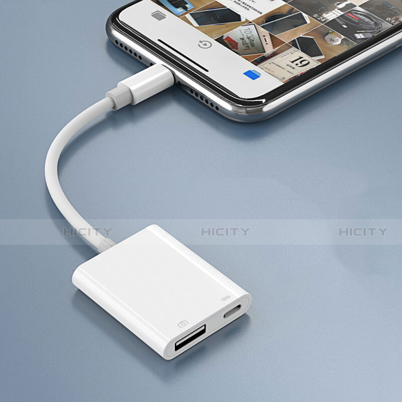 Kabel Lightning auf USB OTG H01 für Apple iPad 4 Weiß groß