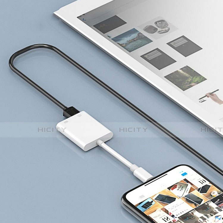 Kabel Lightning auf USB OTG H01 für Apple iPad 4 Weiß groß