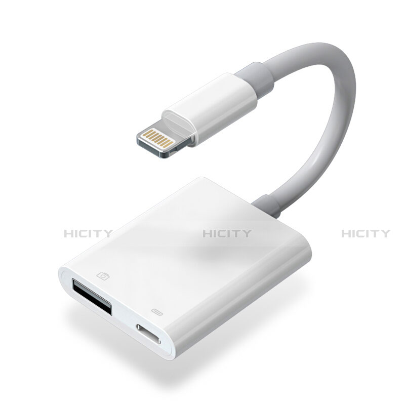 Kabel Lightning auf USB OTG H01 für Apple iPhone XR Weiß Plus