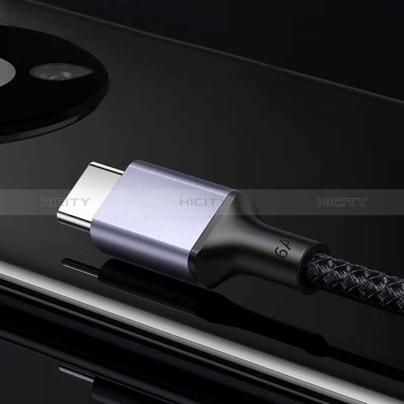 Kabel Type-C Android Universal 60W H02 für Apple iPhone 15 Pro Max Schwarz
