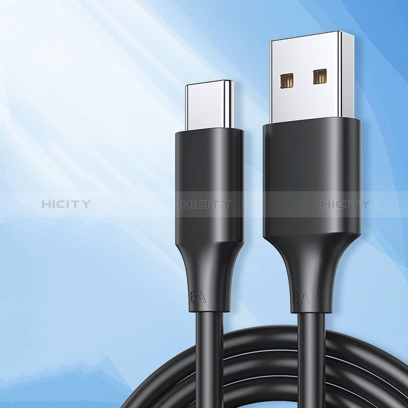 Kabel Type-C Android Universal 6A H05 für Apple iPad Air 5 10.9 (2022) Schwarz