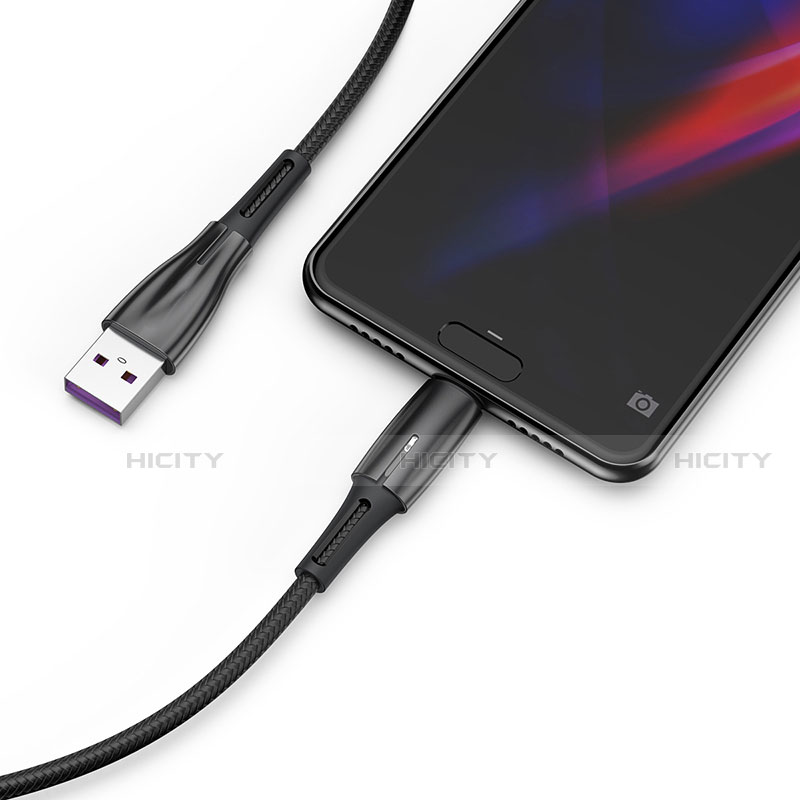 Kabel Type-C Android Universal T12 für Apple iPad Air 5 10.9 (2022) Schwarz groß