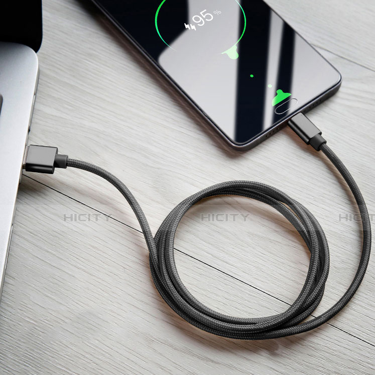 Kabel Type-C Android Universal T13 für Apple iPad Pro 12.9 (2022) Schwarz groß