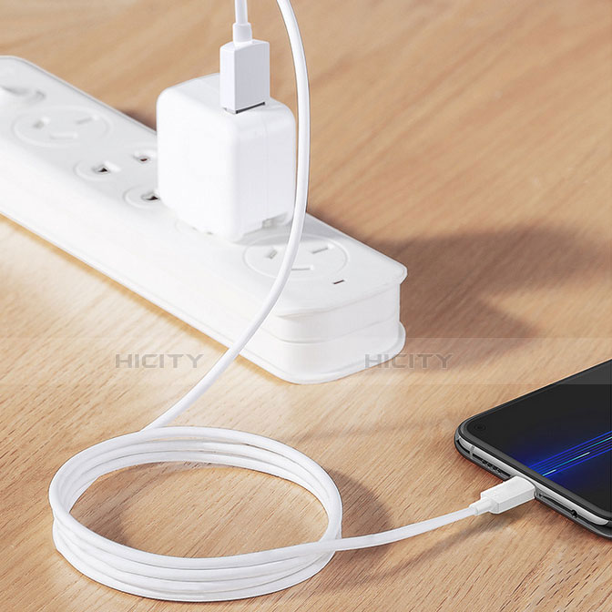 Kabel Type-C Android Universal T18 für Apple iPhone 15 Plus Weiß groß