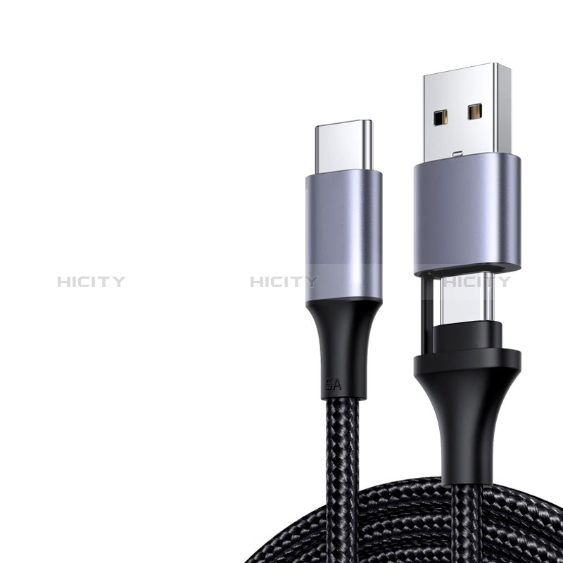 Kabel Type-C USB-C auf Type-C USB-C 100W H01 für Apple iPad Pro 12.9 (2021) Dunkelgrau