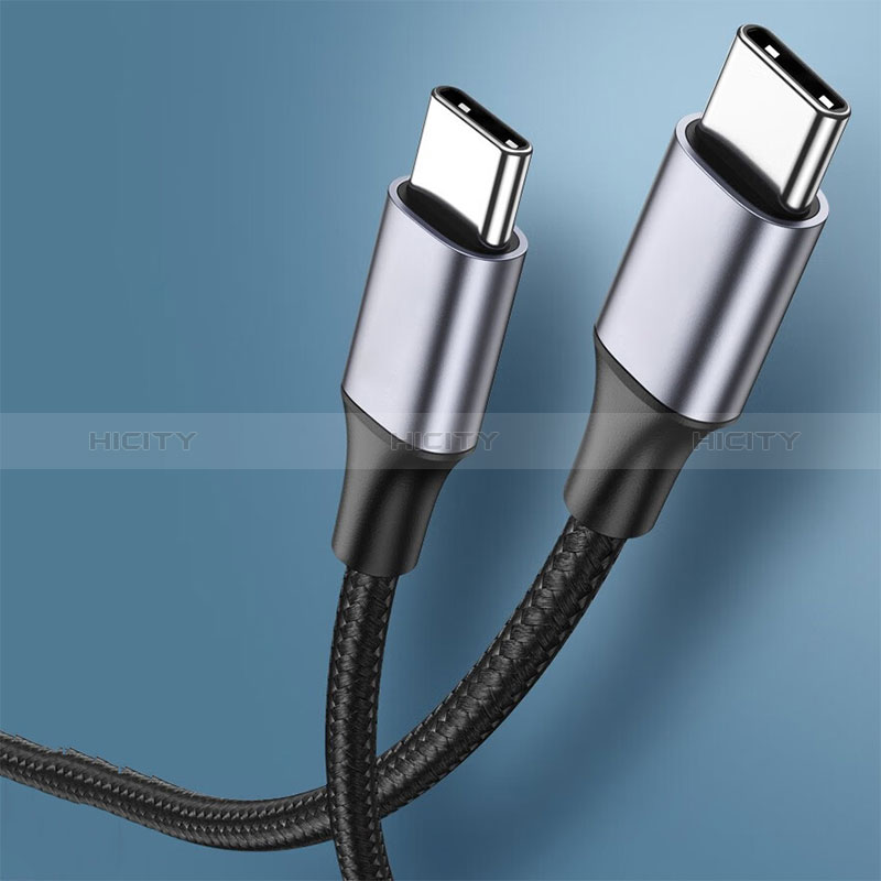 Kabel Type-C USB-C auf Type-C USB-C 60W für Apple iPhone 15 Pro Max Dunkelgrau