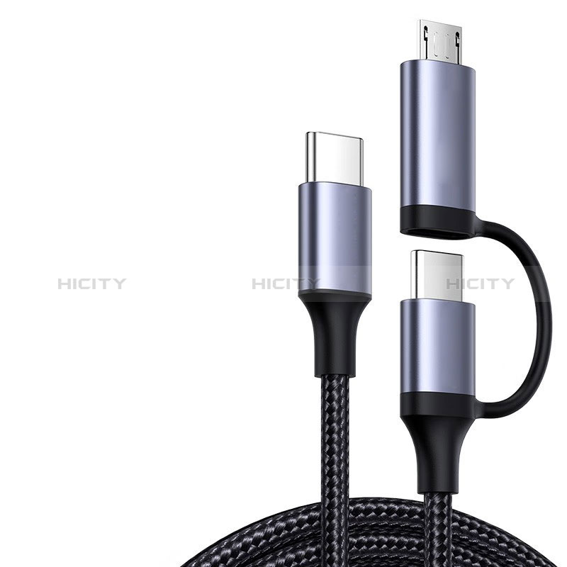 Kabel Type-C USB-C auf Type-C USB-C 60W H02 Schwarz