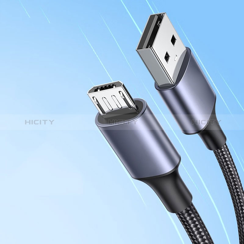 Kabel USB 2.0 Android Universal 2A H01 für Apple iPad Air 5 10.9 (2022) Grau