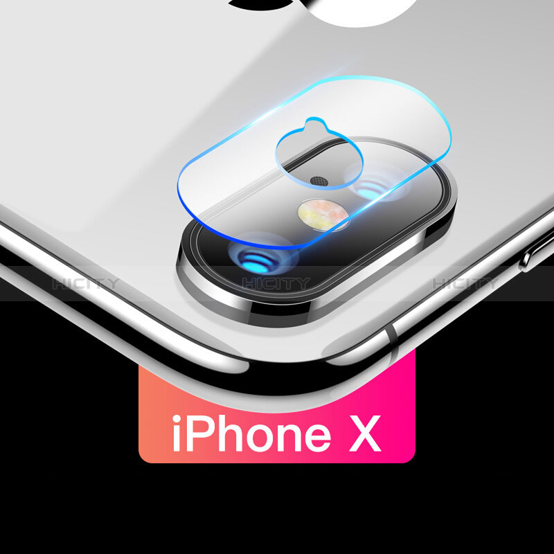 Kameraschutz Gehärtetes Glas Glasfolie F03 für Apple iPhone X Klar Plus