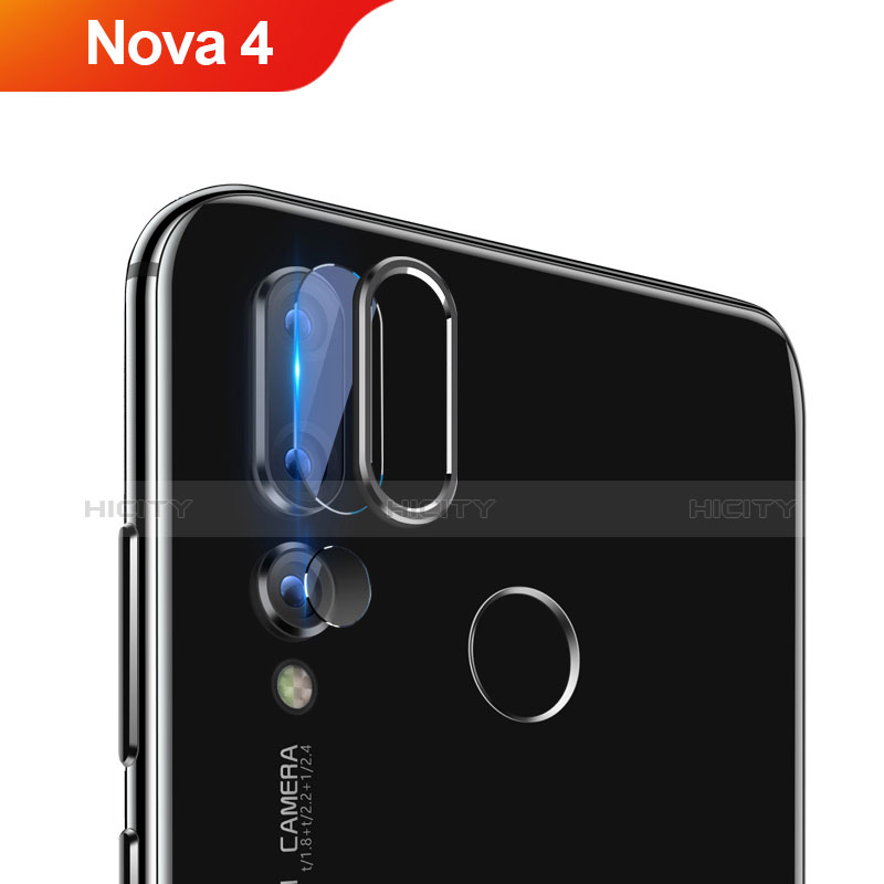 Kameraschutz Gehärtetes Glas Glasfolie Skins zum Aufkleben Panzerglas für Huawei Nova 4 Schwarz Plus