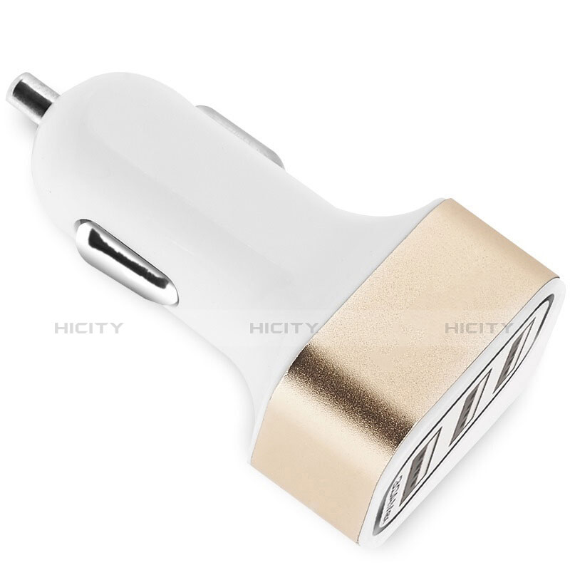 Kfz-Ladegerät Adapter 3.0A 3 USB Zweifach Stecker Fast Charge Universal U07 Gold Plus