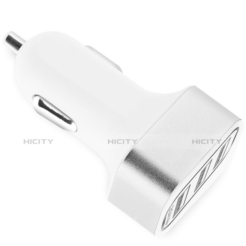 Kfz-Ladegerät Adapter 3.0A 3 USB Zweifach Stecker Fast Charge Universal U07 Silber