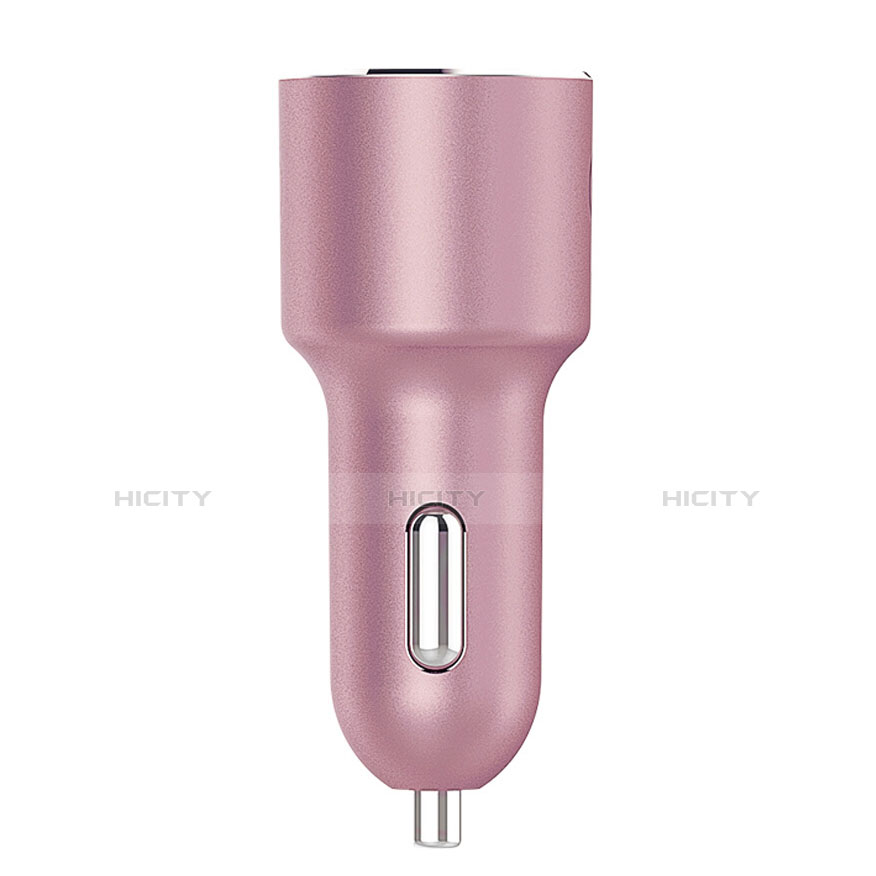 Kfz-Ladegerät Adapter 4.2A Dual USB Zweifach Stecker Fast Charge Universal Rosa