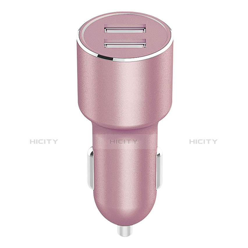 Kfz-Ladegerät Adapter 4.2A Dual USB Zweifach Stecker Fast Charge Universal Rosa