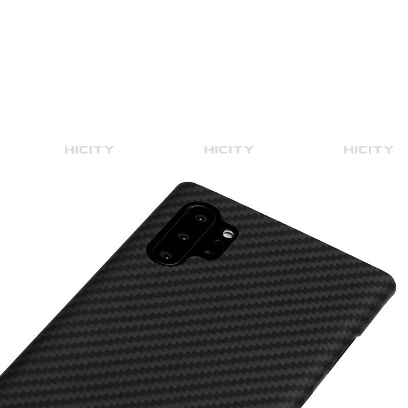 Kohlefaser Hülle Handyhülle Luxus Schutzhülle Tasche Köper C01 für Samsung Galaxy Note 10 Plus 5G Schwarz groß