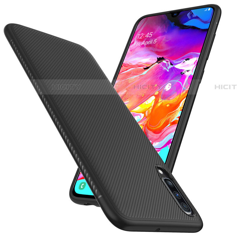 Kohlefaser Hülle Handyhülle Luxus Schutzhülle Tasche Köper T02 für Samsung Galaxy A70S