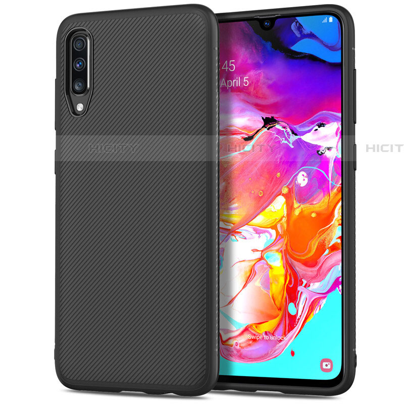 Kohlefaser Hülle Handyhülle Luxus Schutzhülle Tasche Köper T02 für Samsung Galaxy A70S