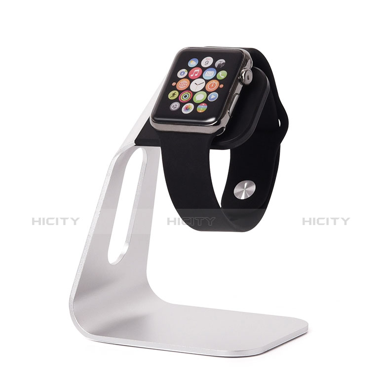 Ladegerät Dock Ladestation Ständer Halter Halterung C02 für Apple iWatch 2 38mm Silber groß