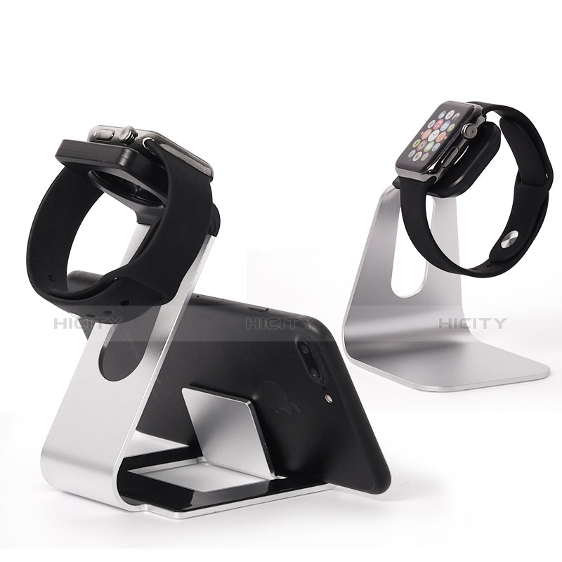 Ladegerät Dock Ladestation Ständer Halter Halterung C02 für Apple iWatch 4 40mm Silber