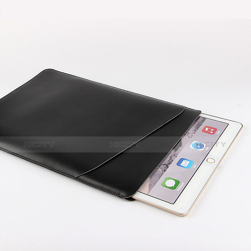 Leder Handy Tasche Sleeve Schutz Hülle für Apple iPad 2 Schwarz