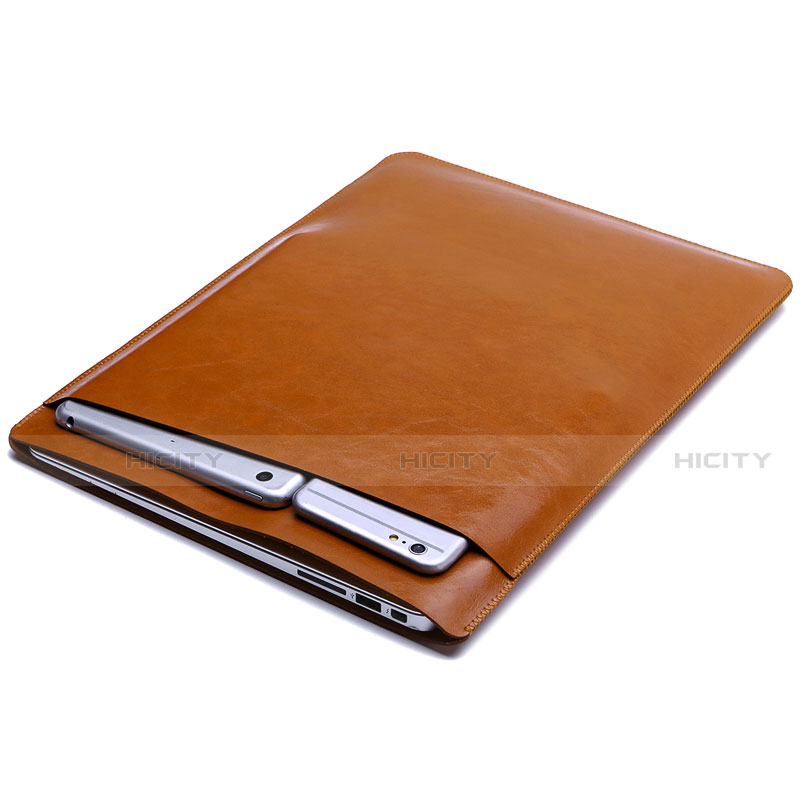 Leder Handy Tasche Sleeve Schutz Hülle für Huawei Honor MagicBook 15 Orange Plus