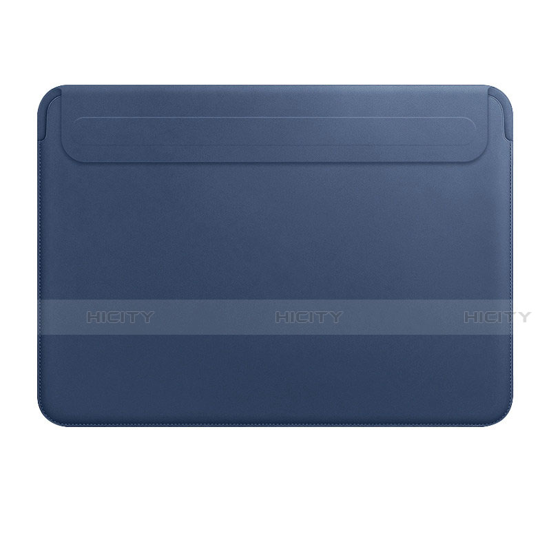 Leder Handy Tasche Sleeve Schutz Hülle L01 für Apple MacBook 12 zoll Blau Plus