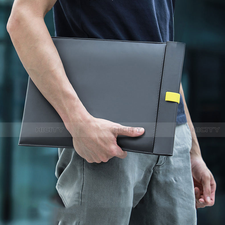 Leder Handy Tasche Sleeve Schutz Hülle L03 für Apple MacBook Air 13 zoll (2020) groß