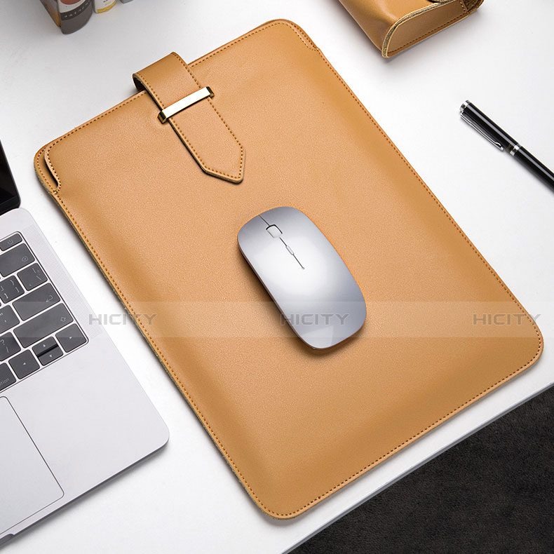 Leder Handy Tasche Sleeve Schutz Hülle L04 für Apple MacBook Air 13.3 zoll (2018) groß