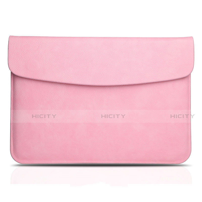 Leder Handy Tasche Sleeve Schutz Hülle L06 für Apple MacBook 12 zoll Rosa Plus