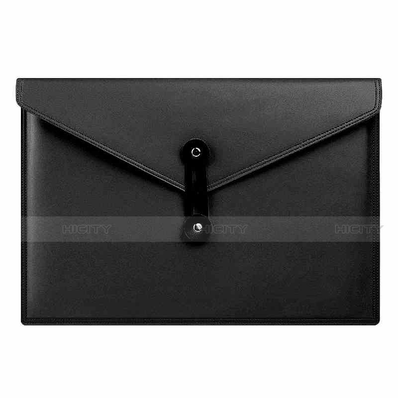 Leder Handy Tasche Sleeve Schutz Hülle L08 für Apple MacBook Air 11 zoll Schwarz