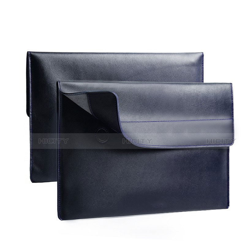 Leder Handy Tasche Sleeve Schutz Hülle L11 für Apple MacBook Air 13 zoll Blau Plus