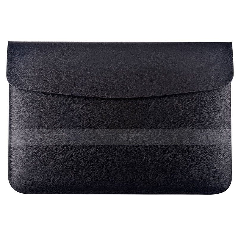 Leder Handy Tasche Sleeve Schutz Hülle L15 für Apple MacBook Air 11 zoll Schwarz