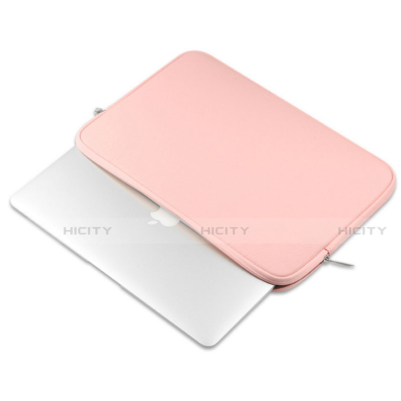 Leder Handy Tasche Sleeve Schutz Hülle L16 für Apple MacBook 12 zoll Rosa