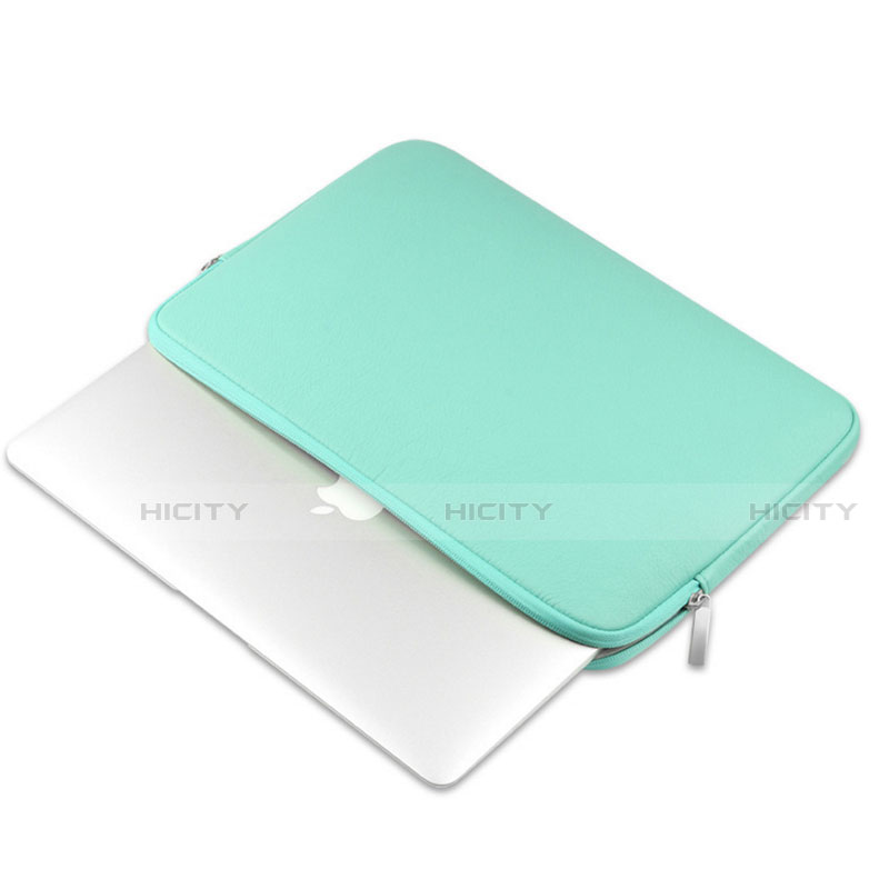 Leder Handy Tasche Sleeve Schutz Hülle L16 für Apple MacBook Air 13.3 zoll (2018) Grün