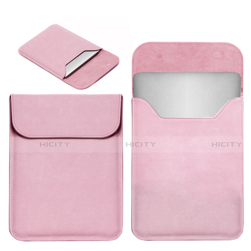 Leder Handy Tasche Sleeve Schutz Hülle L19 für Apple MacBook 12 zoll Rosa