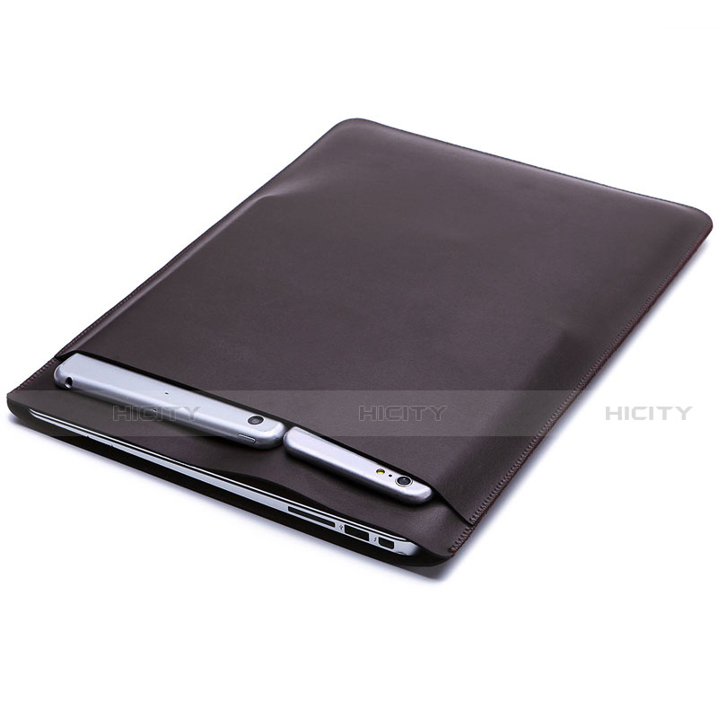 Leder Handy Tasche Sleeve Schutz Hülle L20 für Apple MacBook Air 11 zoll Braun