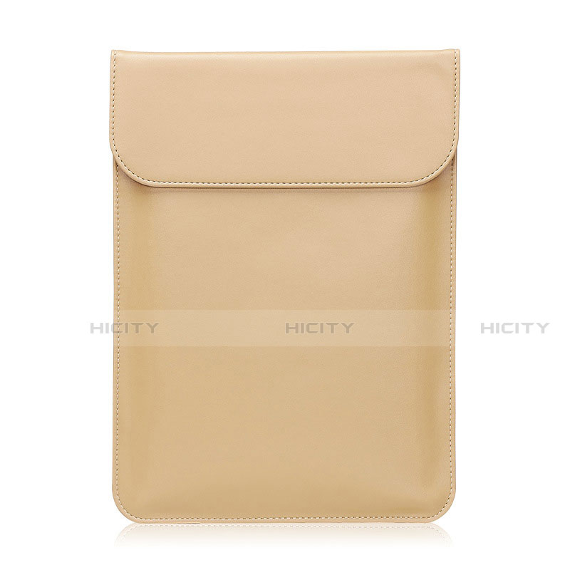 Leder Handy Tasche Sleeve Schutz Hülle L21 für Apple MacBook 12 zoll Gold