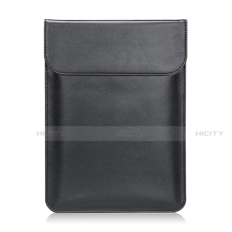 Leder Handy Tasche Sleeve Schutz Hülle L21 für Apple MacBook Air 13.3 zoll (2018) Schwarz