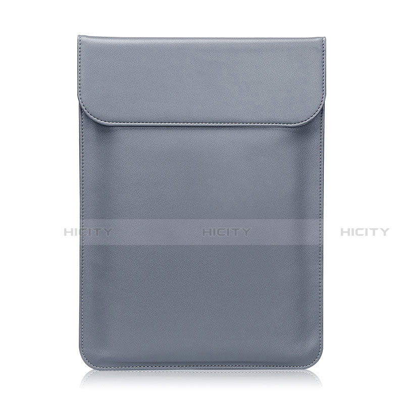 Leder Handy Tasche Sleeve Schutz Hülle L21 für Apple MacBook Pro 15 zoll Retina Grau