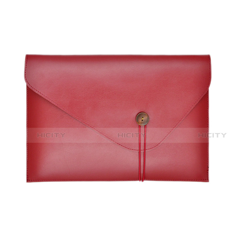 Leder Handy Tasche Sleeve Schutz Hülle L22 für Apple MacBook 12 zoll Rot