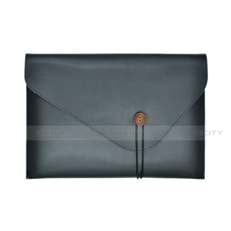 Leder Handy Tasche Sleeve Schutz Hülle L22 für Apple MacBook Air 11 zoll Schwarz