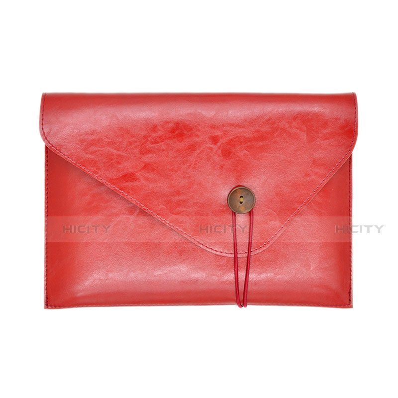 Leder Handy Tasche Sleeve Schutz Hülle L23 für Apple MacBook 12 zoll Rot